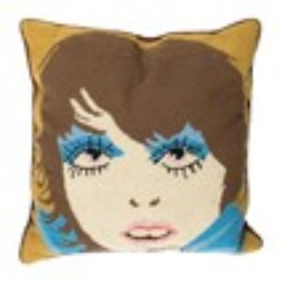 Jonathan Adler Disco Lady Liza Minelli Pillow Studio 54 - Needlepoint & Fab! - Picture 2 of 3